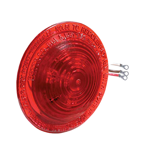 Betts Red Side Marker Lens, Round