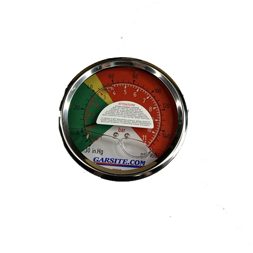4" Back Mount Pressure Gauge 30-0-160 PSI